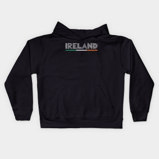 Ireland / Vintage Style Faded Typography Design Kids Hoodie